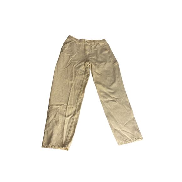 Minimalist Neutral Levi’s Premium Boy Jean Straight Leg Khaki Pants Size 27 - Picture 2 of 5